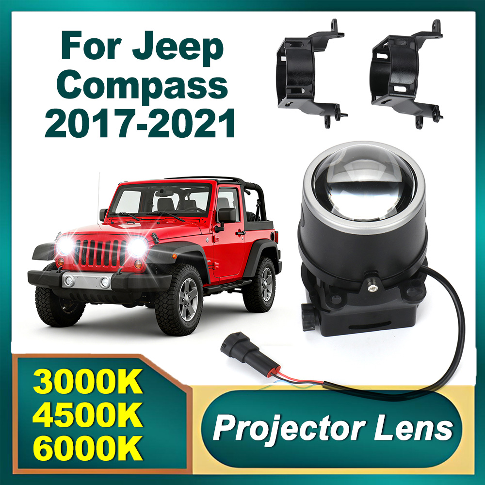 Led Fog Light H11 3000K Yellow - 새로운 3.0인치 바이프로젝터 렌즈 안개등(브래킷 포함)