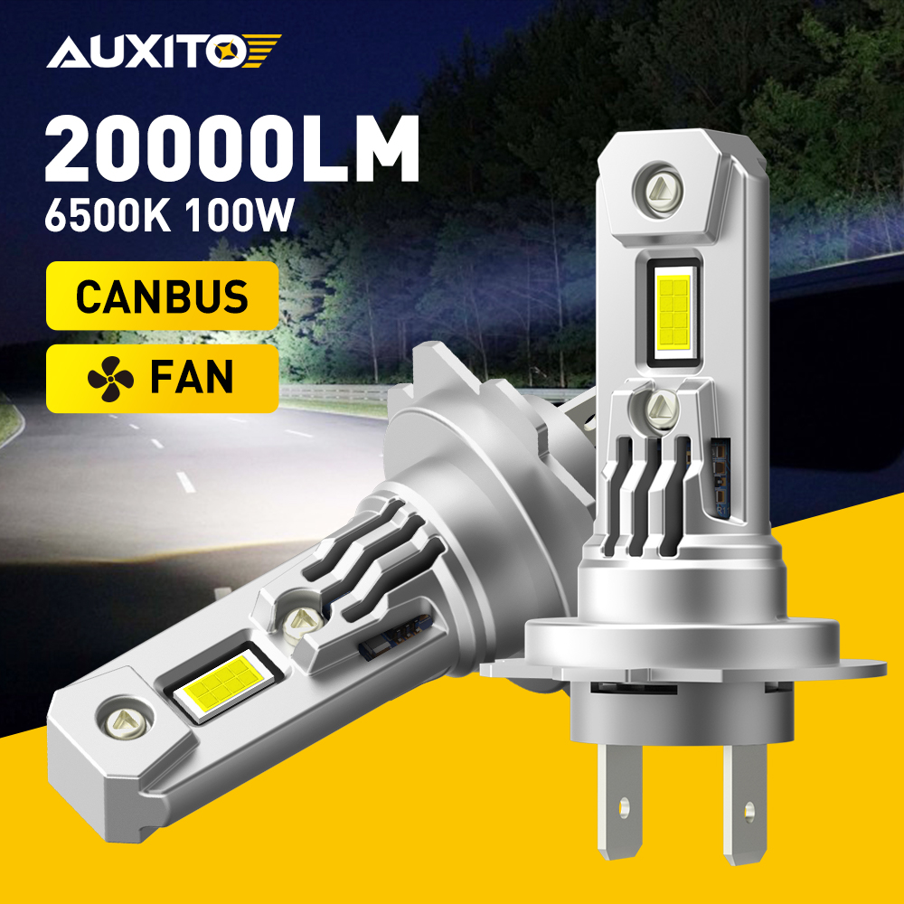 Led Headlight Bulb H7 20000Lm - AUXITO 자동차 헤드라이트 전구, 100W 20000LM