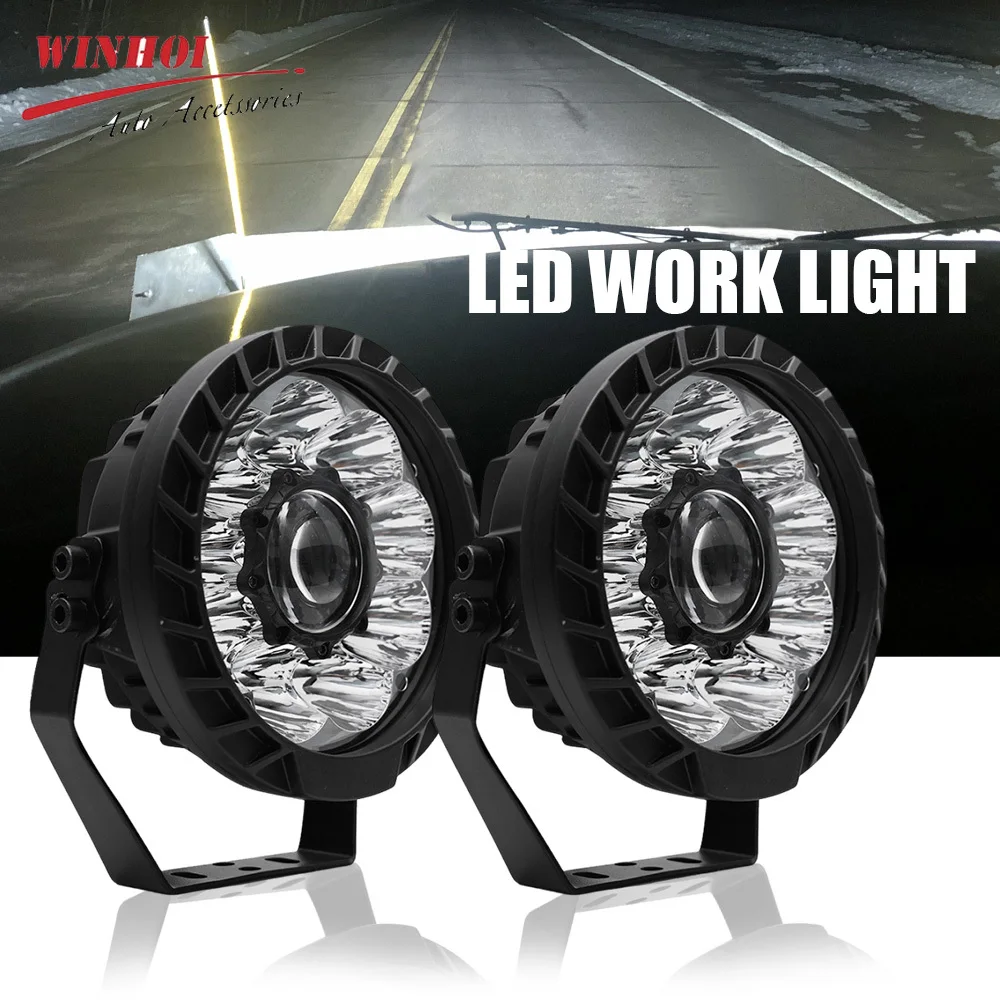 Led Work Light Bar 12 Inch Offroad - 자동차 LED 헤드라이트, 강력한 안개등, 흰색