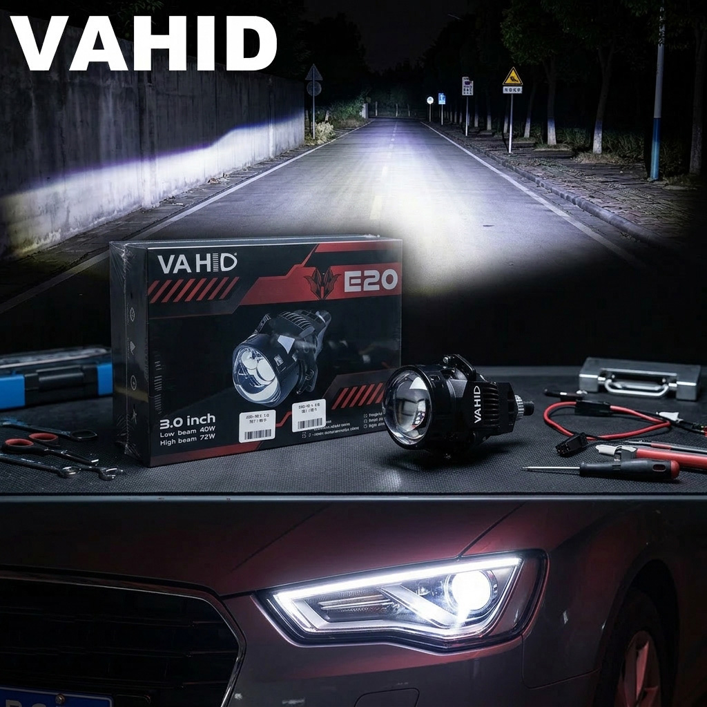 Laser Led Headlight Projector Lens - VAHID E20 2개 3인치 바이 LED