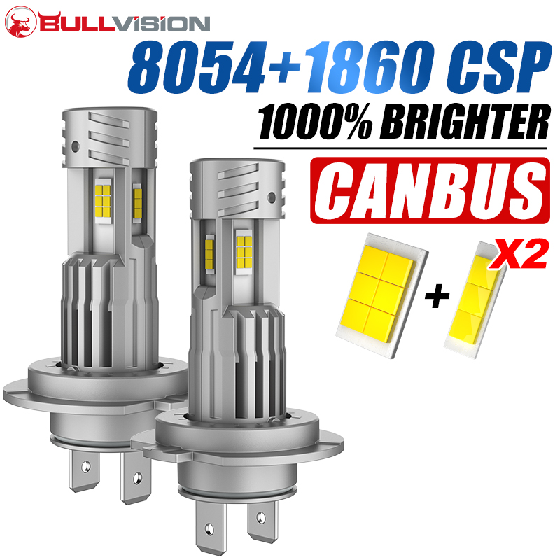Led Headlight Bulb Canbus Error Free - 2개입 3면 조명 H7 H8 LED