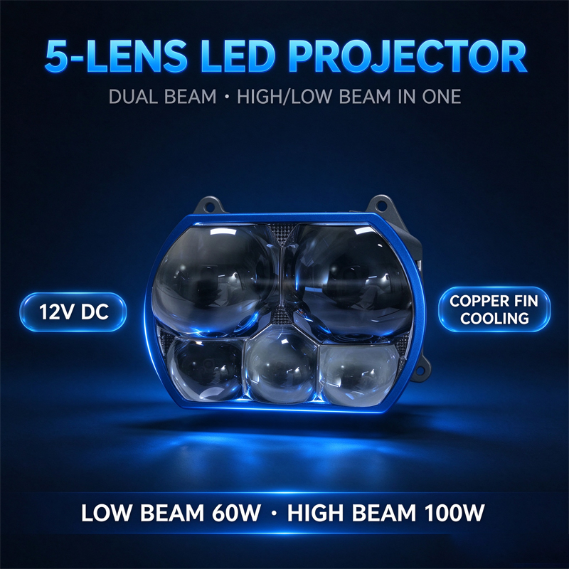 Laser Led Headlight Projector Lens - 320W 5개의 렌즈를 장착한 LED 헤드라이트,