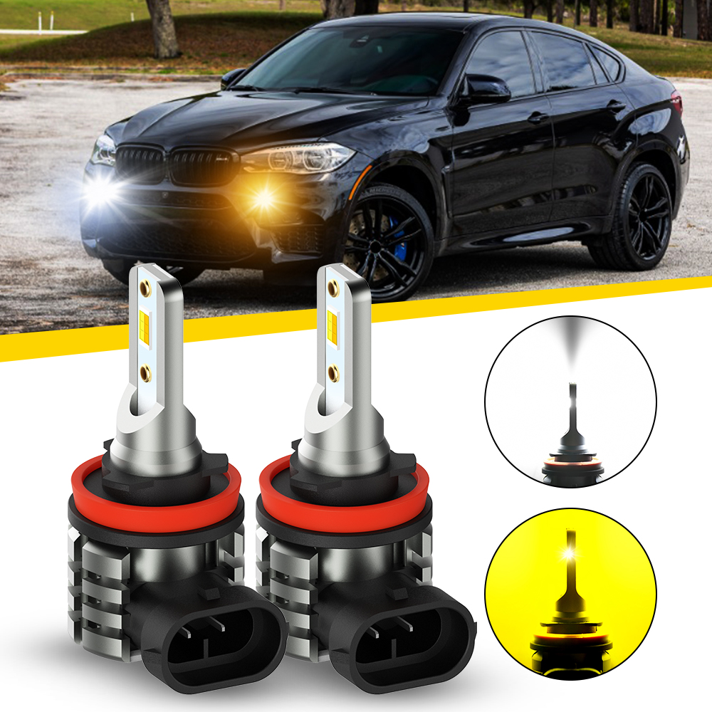 Led Fog Light H11 3000K Yellow - AUXITO 2Pcs L6 LED H8 H11