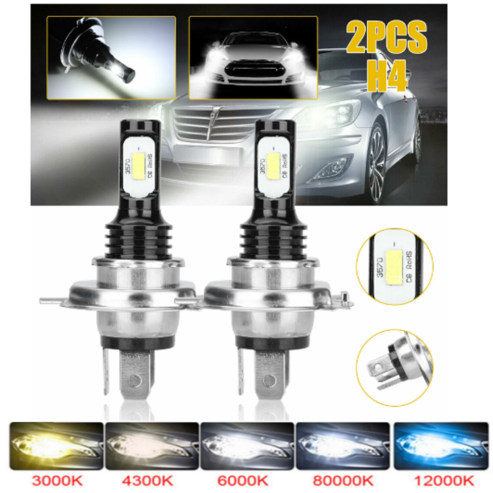 Car Led Headlight 9005 9006 - 2Pcs CSP H4 H7 LED 전구