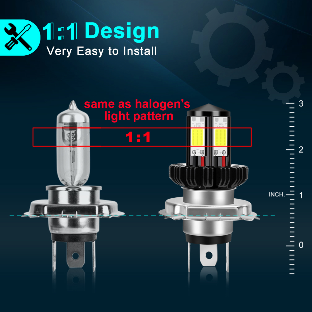 4000LM 오토바이 헤드 라이트 LED BA20D H - Motorcycle Led Headlight Bulb H4 리뷰 및 가격