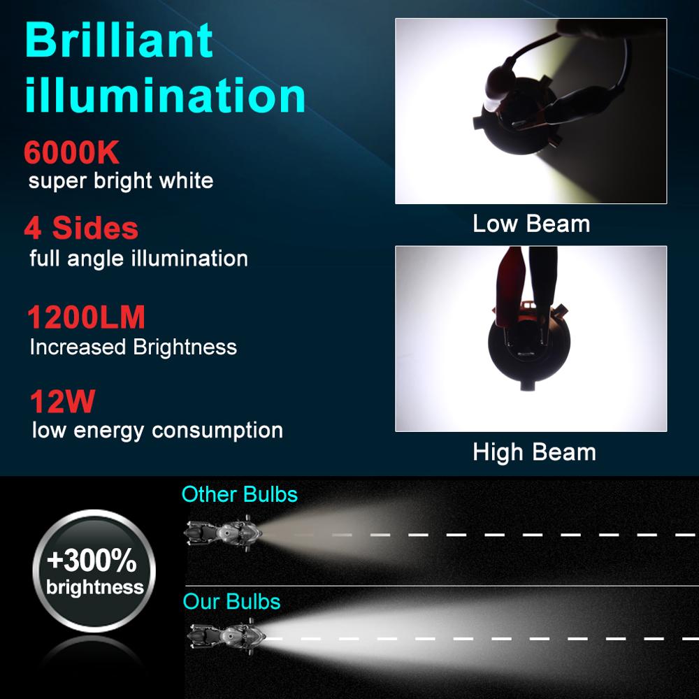 4000LM 오토바이 헤드 라이트 LED BA20D H - Motorcycle Led Headlight Bulb H4 리뷰 및 가격