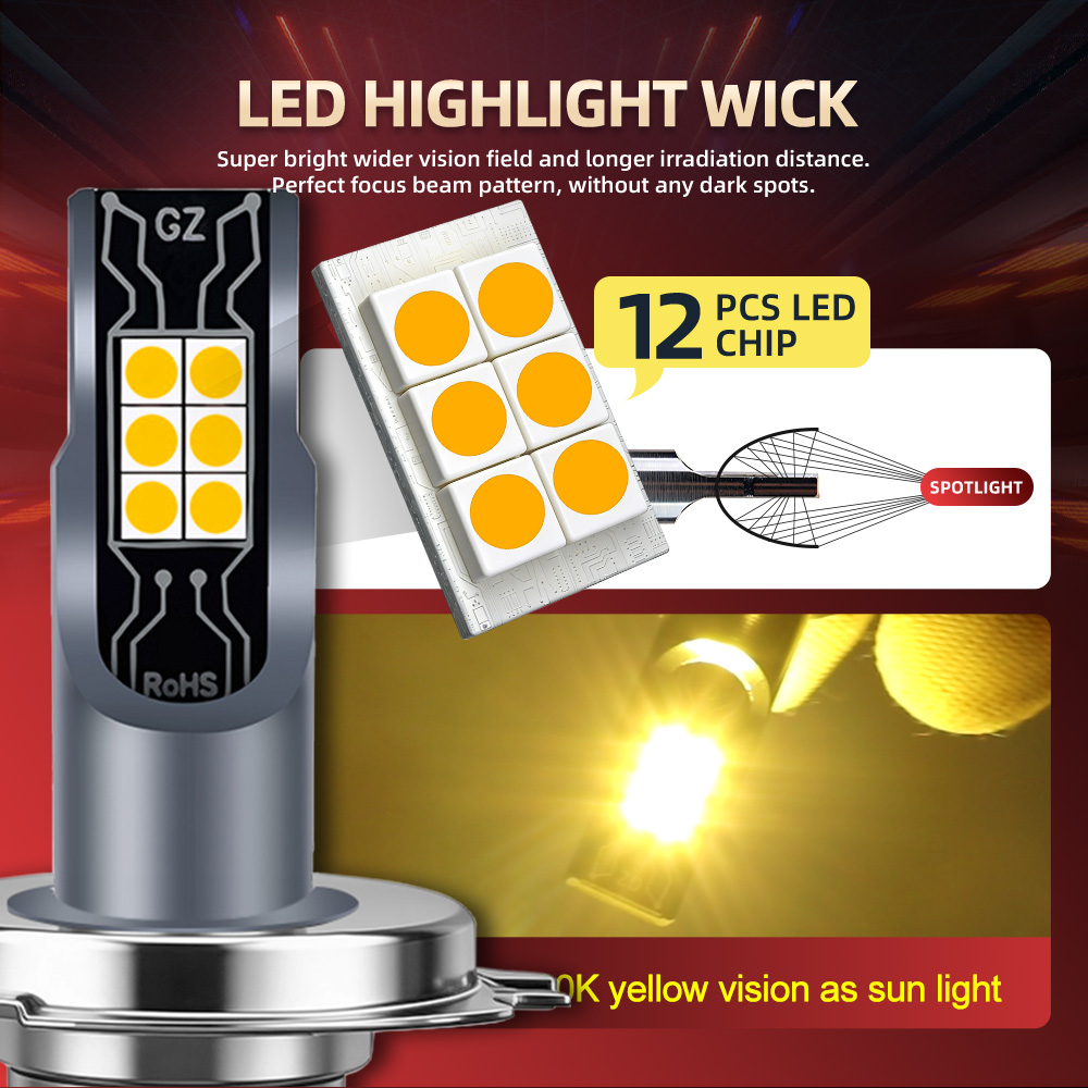 2개입 LED H11 라이트 14000LM 자동차용 H - Led Fog Light H11 3000K Yellow 리뷰 및 가격