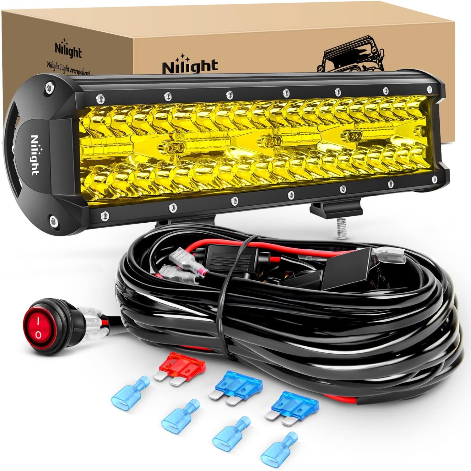 닐라이트 12인치 앰버 LED 라이트 바 240W 트리 - Led Work Light Bar 12 Inch Offroad 리뷰 및 가격