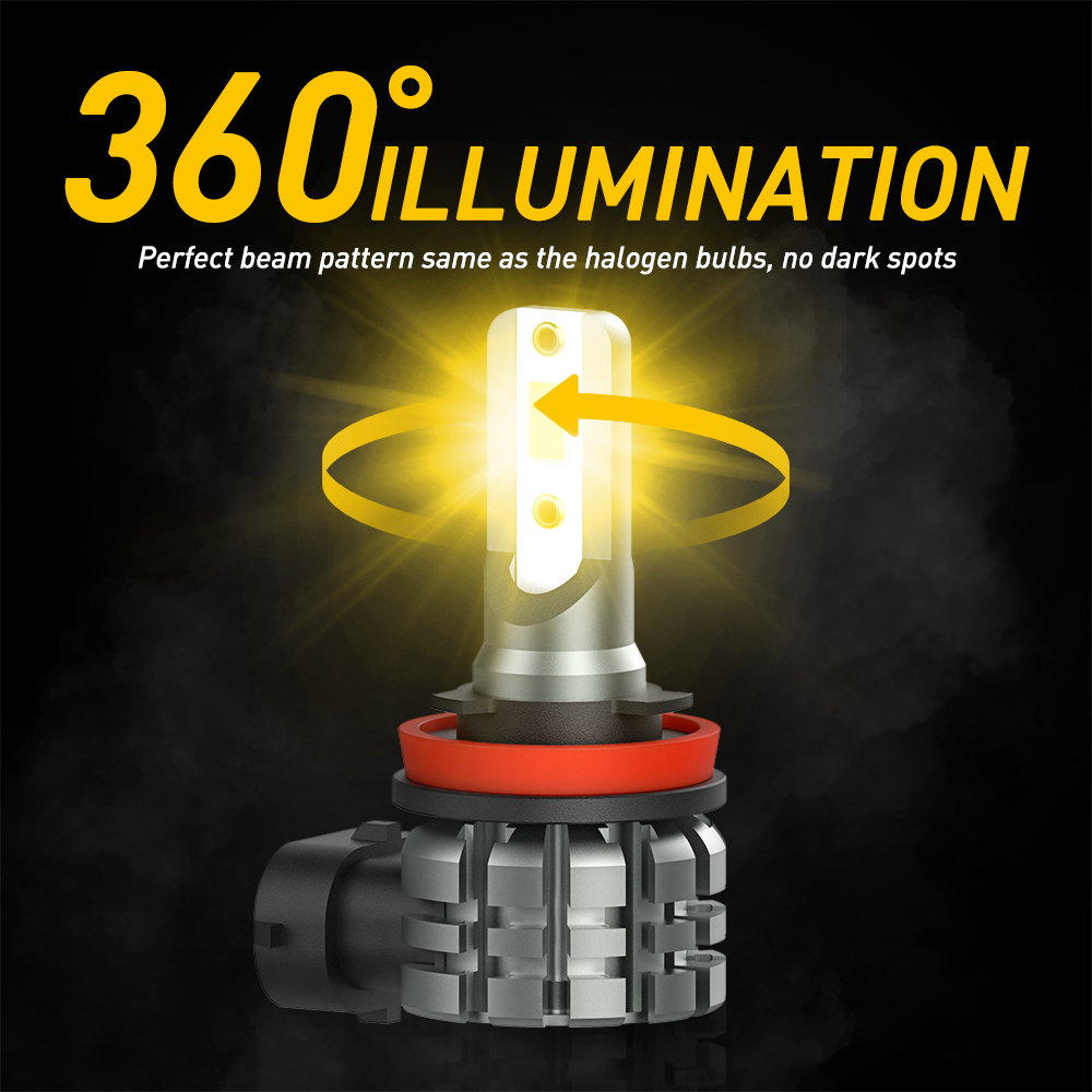 AUXITO-H11 H8 LED 안개등 전구 Canbu - Led Fog Light H11 3000K Yellow 리뷰 및 가격