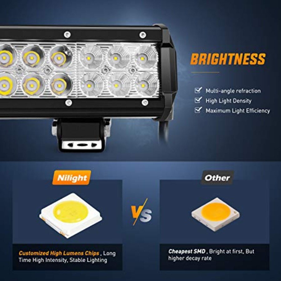 LED 라이트 바 2개 12인치 72W 5040 LM  - Led Work Light Bar 12 Inch Offroad 리뷰 및 가격