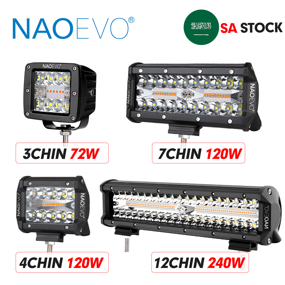 NAOEVO 오프로드 LED 라이트 바, 안개가 달리는 - Led Work Light Bar 12 Inch Offroad 리뷰 및 가격