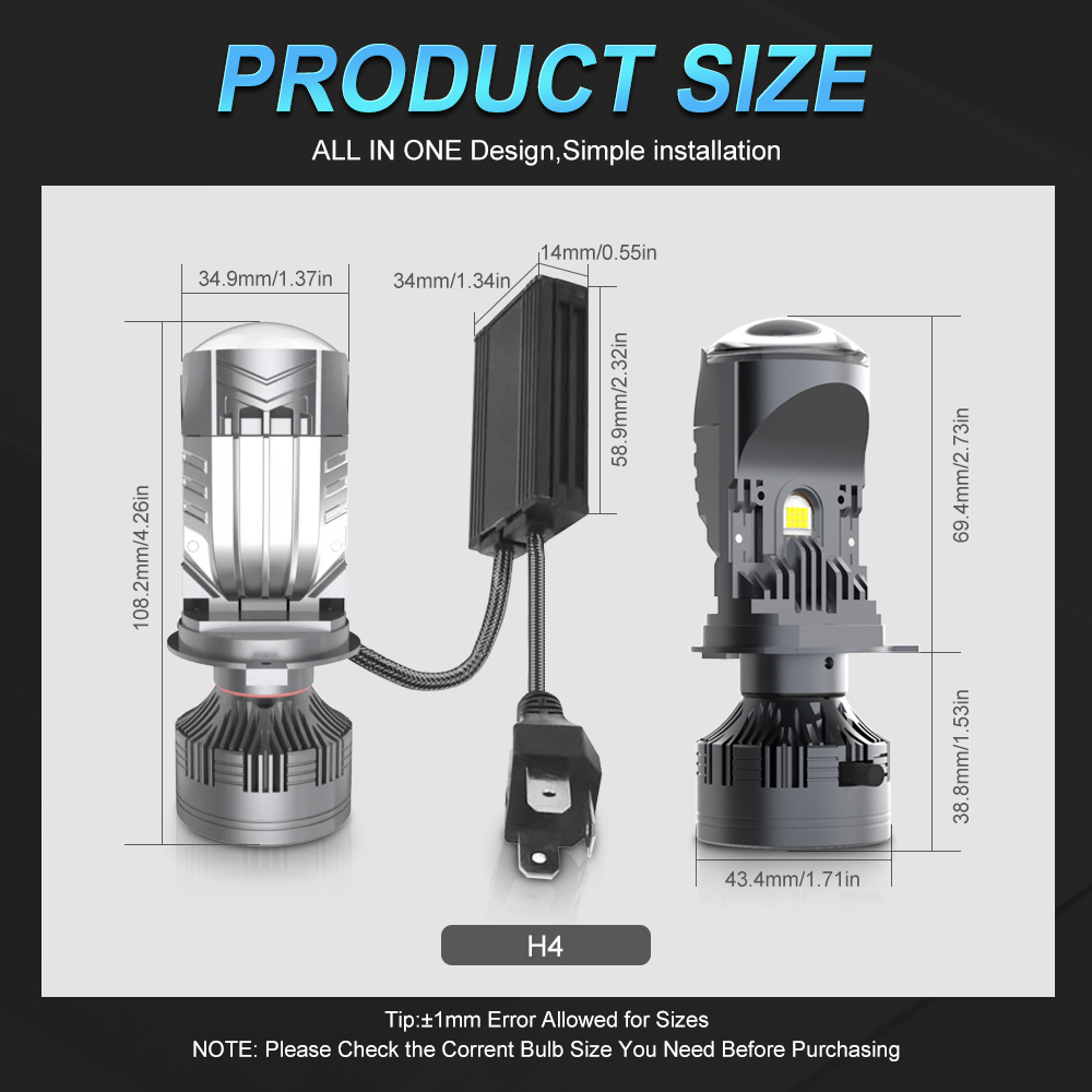 MAXGTRS 새로운 200W 자동 램프 렌즈 LED  - Led Headlight H4 Hi Lo 120W 리뷰 및 가격