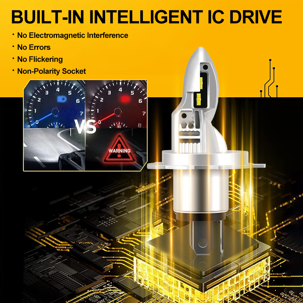 팬리스 모토 램프 플러그 앤 플레이, 밝은 흰색 CSP - Motorcycle Led Headlight Bulb H4 리뷰 및 가격