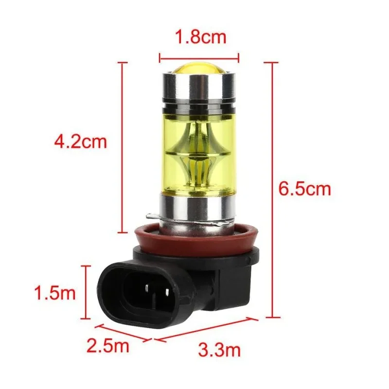 H8 H11 LED 안개등 전구 2개, 3000K 옐로 - Led Fog Light H11 3000K Yellow 리뷰 및 가격