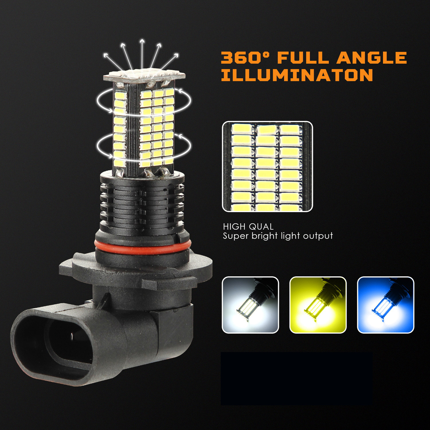 자동차 운전 헤드램프 자동 안개등, H8 LED H7  - Led Fog Light H11 3000K Yellow 리뷰 및 가격