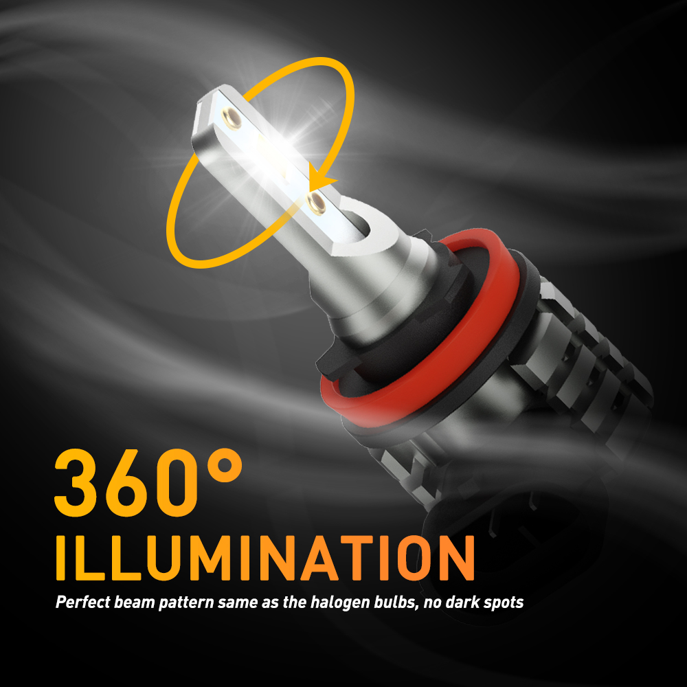 AUXITO 2Pcs L6 LED H8 H11 노란색  - Led Fog Light H11 3000K Yellow 리뷰 및 가격