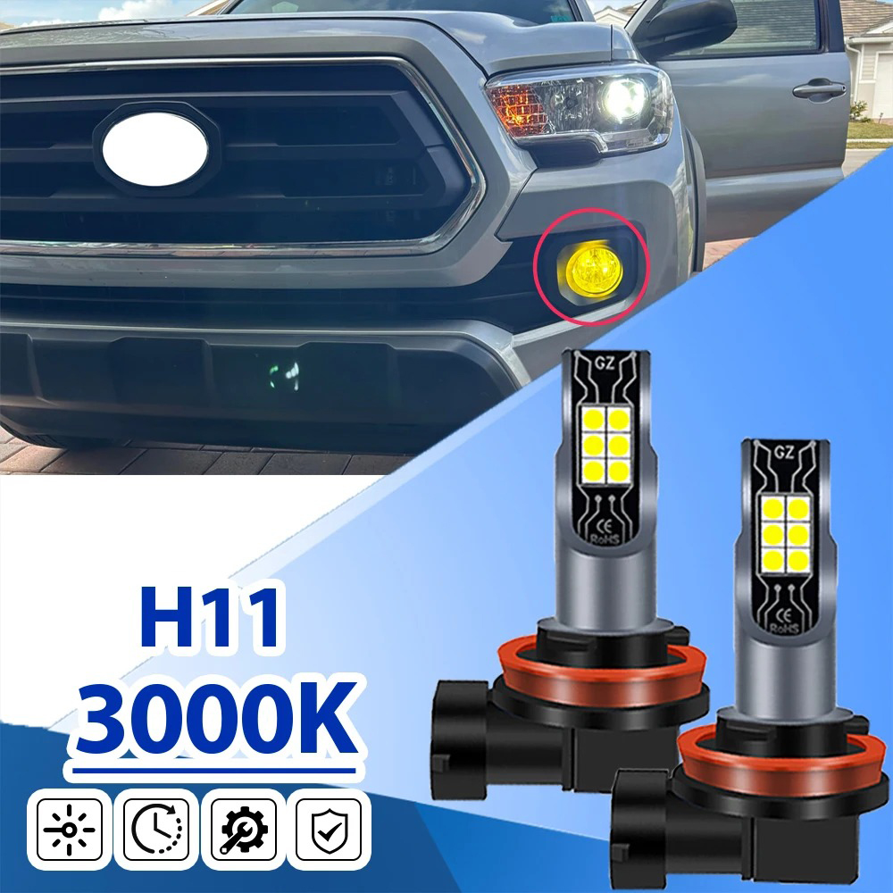 2pcs LED 전면 안개등 블러브 H11 3000K  - Led Fog Light H11 3000K Yellow 리뷰 및 가격