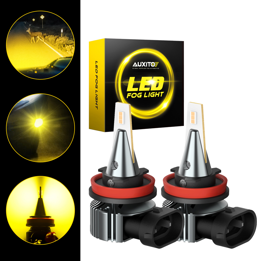 AUXITO 2개 H11 H8 LED 안개등 캔버스 3 - Led Fog Light H11 3000K Yellow 리뷰 및 가격
